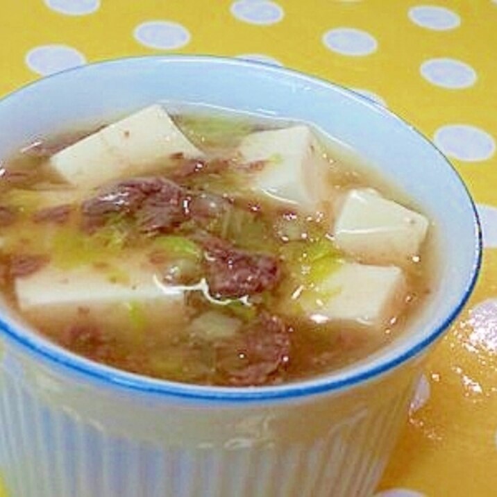 【離乳食】豆腐のとろみ煮(牛モモ&白菜)